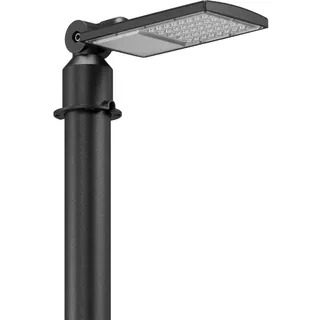 RZB Mastaufsatzleuchte Metall 11,2 cm IP65 inkl. LED-Lampe grau