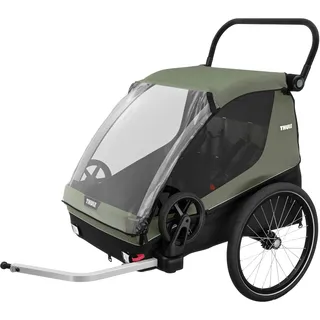 Thule Courier Kinder- und Hundefahrradanhänger grün/schwarz