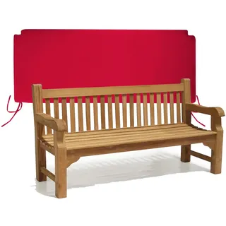 Teako Design Bankauflage 200x50 cm für Parkbank Belluno, wasserabweisend, UV-beständig, bequemes Sitzkissen für Gartenmöbel (Rot) - Rot