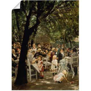 Artland Poster »Münchner Biergarten. 1883/84« Gruppen & Familien 1 Stk. tlg. ohne Rahmen, grün