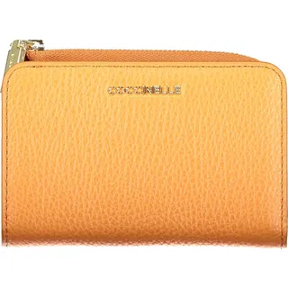 Damen-Geldbörse Orange: 3 Fächer, Münzfach, Reiß- & Druckknopfverschluss - Orange