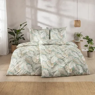 Estella Interlock Jersey Bettwäsche Rabea 6301-550 Tropenblatt 135x200