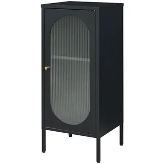 [en.casa] Vitrinenschrank Karlskrona , Metall, Glas , Rechteckig , 42.5x101.5x40 cm , Esszimmer, Vitrinen, Vitrinenschränke