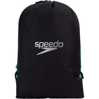 Speedo Unisex Erwachsene Pool Bag Pooltasche, Schwarz/Grün Glow, Einheitsgröße