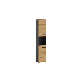 xonox.home Hochschrank Canu Rechts/Links Montierbar Artisan/Grau 193 cm x 38 cm