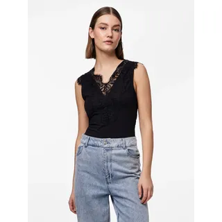 pieces Spitzentop »PCILU SL TOP NOOS«, schwarz