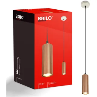 BRILONER - Pendelleuchte Höhenverstellbar GU10 Fassung Coffee max. 120 cm | max. 9W Deckenlampe Pendelleuchte Esstisch Küchenlampe hängend Hängelampe Esstisch 1er Pendel Esszimmerlampe Schlafzimmer
