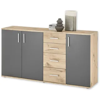 Die Möbelfundgrube Kommode BC 1040 160 x 84 x 35 cm Grau matt