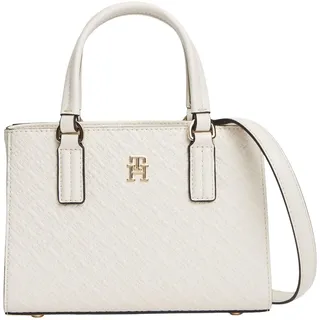 Tommy Hilfiger Damen Th Daily Mini Tote Mono Aw0aw18416 Tragetasche, BEIGE (Soft Cream)