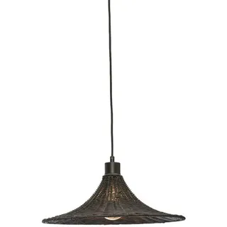 Good & Mojo Hängeleuchte , Schwarz , Holz , Rattan , 12 cm , LED-Leuchtmittel austauschbar , Lampen & Leuchten, Innenbeleuchtung, Hängeleuchten, Pendelleuchten