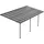 Terrassenüberdachung Borneo 6 x 3 m grau