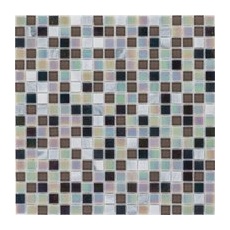 Mosaikmatte Glas Stein Black Grey Perlmut 30 cm x 30 cm