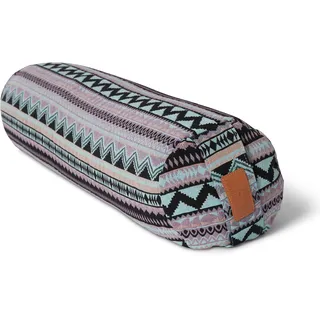 #DoYourYoga Zylinder Yogabolster mit Bio-Dinkelspelz (KBA), waschbarer Bezug aus 100% Baumwolle, 68cm x 22cm, Yogakissen Meditations- / Sitz- / Zafukissen für Yin Yoga - Style 12