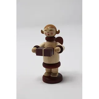 Miniaturfigur Weihnachtsengel mit Geschenk Höhe 4 cm Schutzengel Christkindfigur