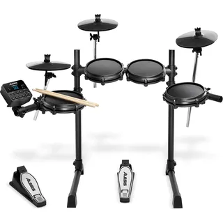 Alesis Turbo Mesh Kit - E Schlagzeug Elektronisch mit Mesh-Heads, Drumsticks, Drum Key, über 100 Sounds und 30 Play-Along-Tracks