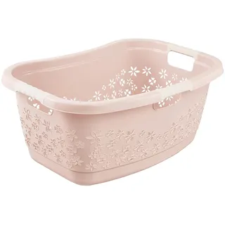 KEEEPER Wäschekorb mit luftdurchlässigem Dekor, Anti-Rutsch-Softgriffe, 50 l,