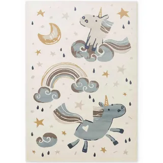 Ted Baker Kinderteppich , Creme, Multicolor , Kunststoff , Einhorn , rechteckig , 200x290 cm , Oeko-Tex® Standard 100 , für Fußbodenheizung geeignet, in verschiedenen Größen erhältlich, stuhlrollengeeignet, pflegeleicht, strapazierfähig , Teppiche und Böden, Teppiche, Kinderteppiche
