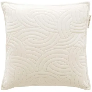 Douceur d'Intérieur Solange Kissenbezug (40 x 40 cm), Natur, einfarbiger Samt
