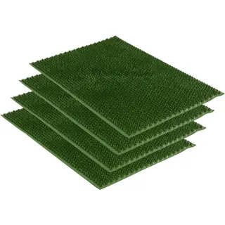 Astra Fussmatte FÜR AUßEN ZOE 4ER Set , Grün , Textil , 40x60 cm , Teppiche und Böden, Schmutzfangmatten, Fußmatten