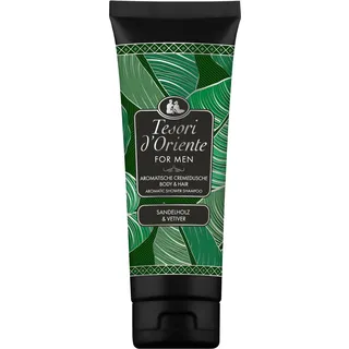 Tesori D'oriente | Cremedusche Body & Hair 'Vetiver & Sandelholz' | For MEN | Aromatische Cremedusche zur Körper- und Haarpflege | Ritual für Körper & Sinne | 250ml