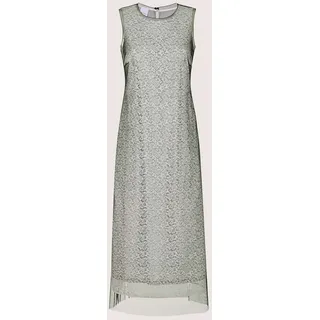 Midikleid MADELEINE "Spitzenkleid Elegantes Tüllkleid mit Spitzendetails", Damen, Gr. 38, N-Gr, weiß (weiß, silbergrau, schwarz), Obermaterial: 66% Polyamid PA. 34% Baumwolle CO., Modern, tailliert, Kleider Midikleid, Schlitz im Rücken