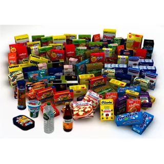 Tanner Kaufladensortiment "Einkaufs-Set 95tlg. mit vielen verschiedenen Markenminiaturen", bunt