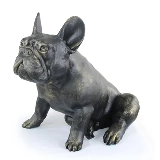 Französische Bulldogge II - Lebensgroße Hundestatue, Figur im Maßstab 1:1, Statue für den Garten von Art-Dog