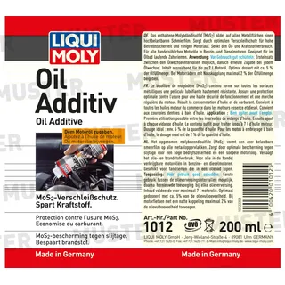 LIQUI MOLY Oil Additiv 200ml