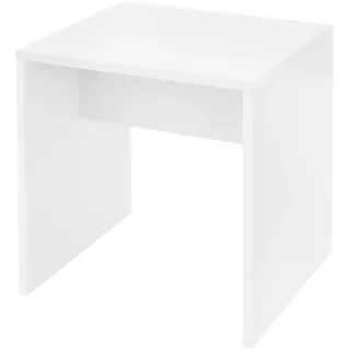 ML-Design Hocker für Schminktisch, 40x36x41 cm, Weiß, aus Holz - Weiß