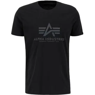 Alpha Industries Herren Basic T Rainbow Ref T-Shirt, Black, S