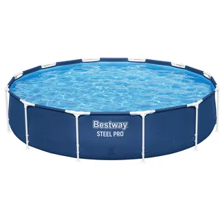 BESTWAY Steel Pro Frame Pool Set rund 366 x 76 cm inkl. Reparaturset