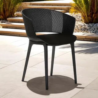 Idimex Gartenstühle Olindo 4Er-Set , Textil , Vintage , 43x81x47 cm , Gartenmöbel, Gartensessel, Gartenstühle