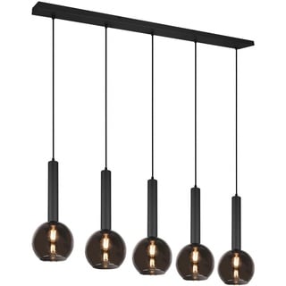 Dieter Knoll Hängeleuchte , Schwarz , Metall, Glas , 30x150x115 cm , höhenverstellbar , Lampen & Leuchten, Innenbeleuchtung, Hängeleuchten, Pendelleuchten