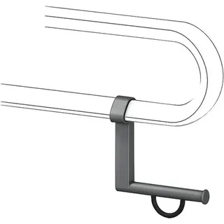 Normbau Papierrollenhalter Normbau Serie Cavere aus Aluminium, Anthrazit-Metallic, passend für Stützgriffe - 7449110095