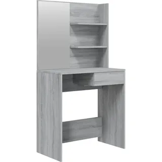 vidaXL Schminktisch mit Spiegel Grau Sonoma 74,5x40x141 cm - Grau