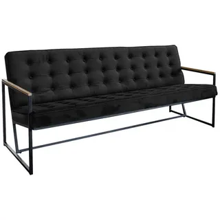 Kawola Polsterbank Arly Schwarz Velvet , Textil , 173x80x77 cm , Esszimmer, Bänke, Sitzbänke