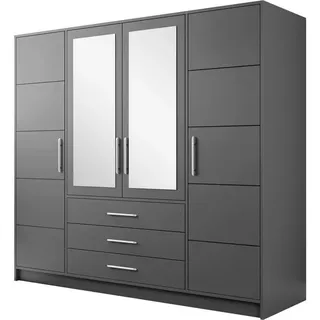 Mirjan24 Drehtürenschrank Bali 196 x 200 x 58 cm Grau