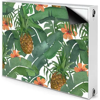 Magnet Heizung Verkleidung Abdeckung Heizung Heizkörperabdeckung 80x60 cm - Tropisch, Ananas