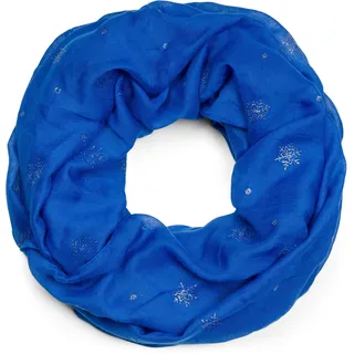 Stylebreaker "Loop mit glitzerndem Schneeflocken Print", 1 Stk., royalblau