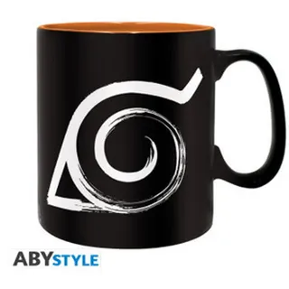 NARUTO SHIPPUDEN - Mug - 460 ml - Konoha - cardboard box - Schwarz
