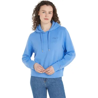 Tommy Hilfiger Damen Hoodie 1985 RLX Mini Corp Logo Hoodie mit Kapuze, Blau (Blue Spell), L