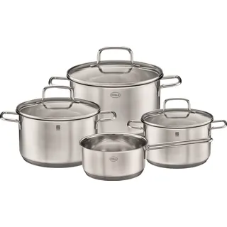 Rösle Basic Line Topf-Set 4-tlg. 3 x Universaltopf + 1 x Stielkasserolle