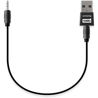 Nero Bluetooth 5.0 Audio Empfänger | HiFi & Stereoanlage kabellos Machen | Receiver mit 3,5 mm Klinke & USB Dongle | 48 cm Audiokabel | Keine Batterie, automatischer Start