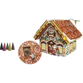 ROTH Räucherkerzen-Adventskalender "Räucherhaus" - Rot