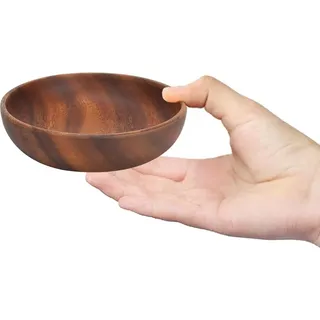 Suppenschüssel Salatschüssel Holz Lebensmittel Servierschale Obst Mischschalen 12-3.5cm