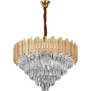 TOOLIGHT Hängelampe Mit Kristallen G052-Cp 60Cm Gold Gold - Gold