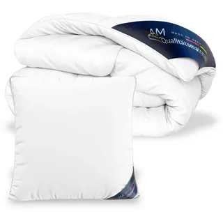 AM Qualitätsmatratzen Bettwarenbundle Mikrofaser 220/240 cm, Kissen 40/80 cm , Weiß , Textil , Uni , Füllung: Polyester , Rechteckig , 220x240 cm , Oeko-Tex® Standard 100 , Heimtextilien, Kopfpolster & Bettdecken, Bettdecken