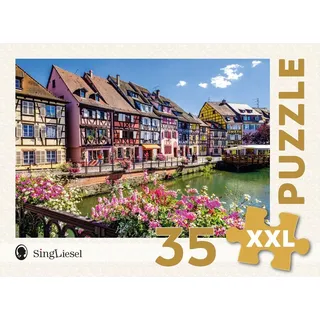 Singliesel GmbH SingLiesel Demenz-Puzzle für Senioren – Colmar – 35 große Teile im XXL-Format – Beschäftigung & Aktivierung bei Demenz – Erinnerungspuzzle