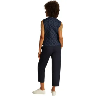 Tommy Hilfiger Damen Weste Down Quilted Collarless Dünn, Blau (Dark Night Navy), L