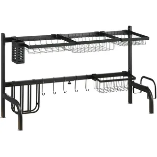 gemsaya Abtropfgestell 30 x 52 x 93 cm Farbe Schwarz